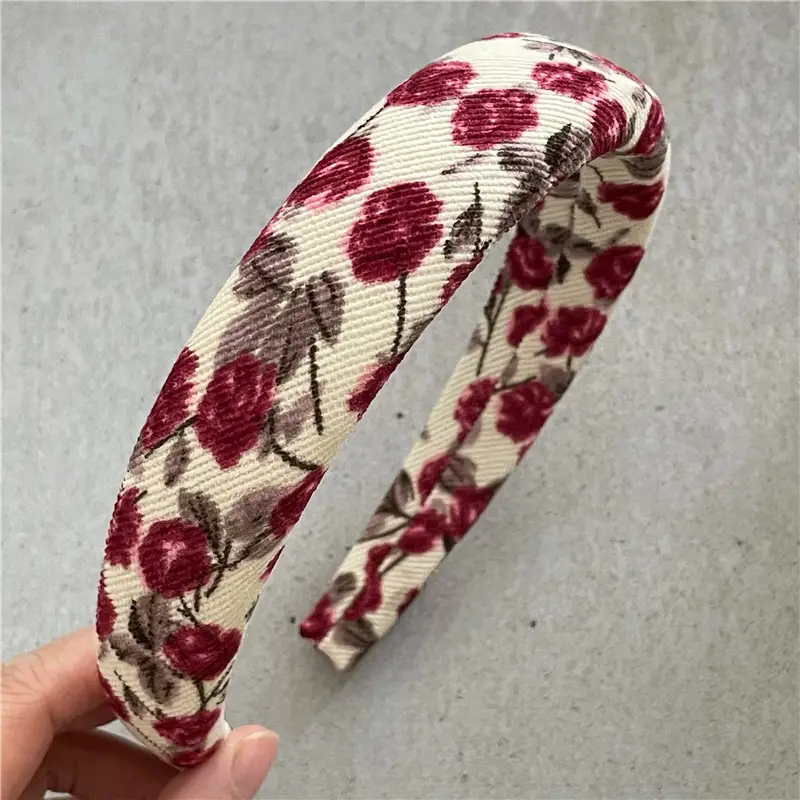 Printed Floral Hair Hoop New Style Street Cute - Image 2