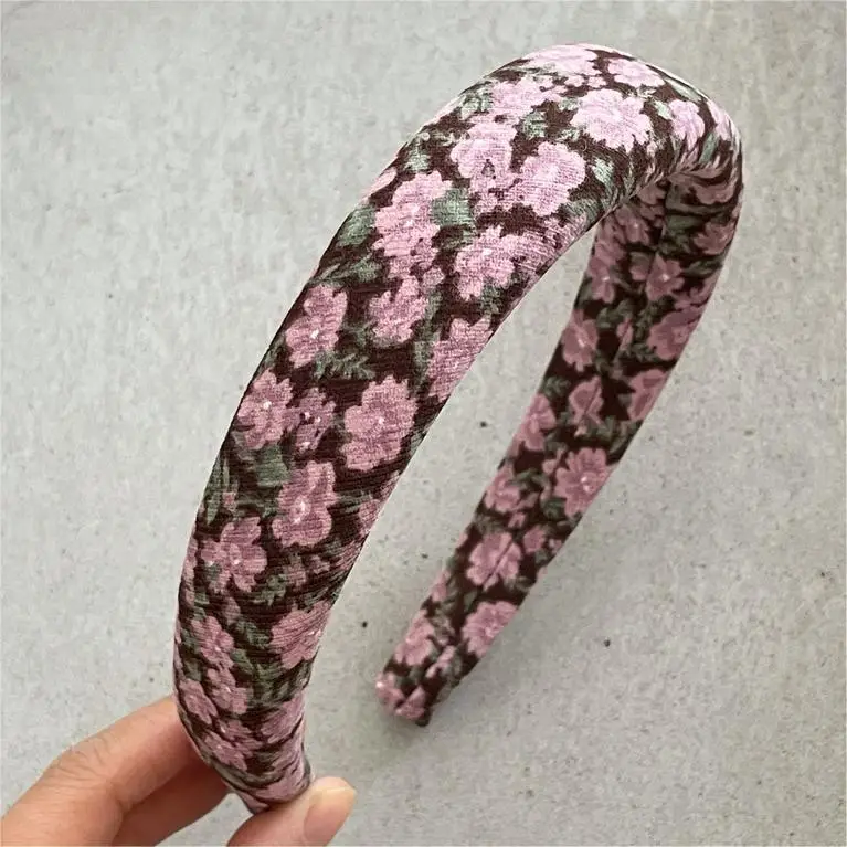 Printed Floral Hair Hoop New Style Street Cute - Image 3