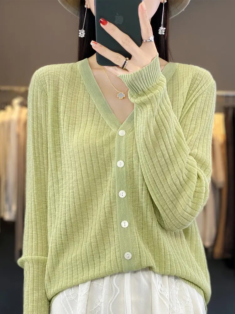 Summer Knitted V-Neck Sunscreen Cardigan - Image 8