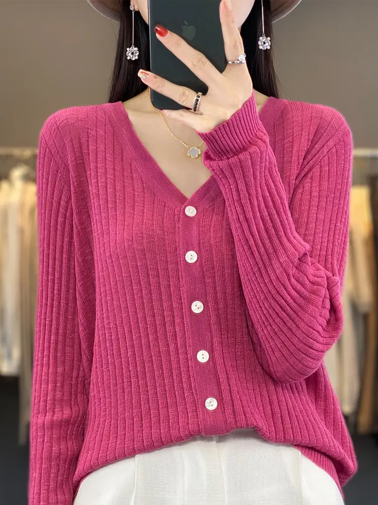 Summer Knitted V-Neck Sunscreen Cardigan - Image 10