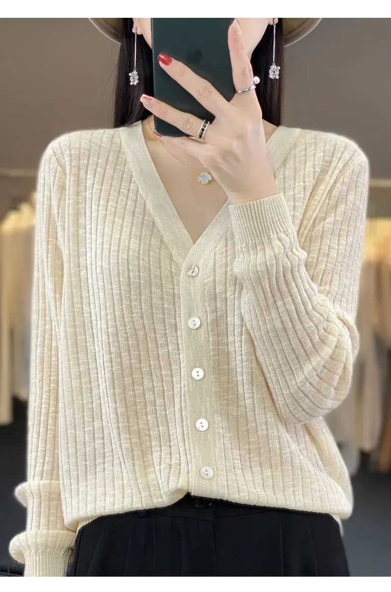 Summer Knitted V-Neck Sunscreen Cardigan — feature 10