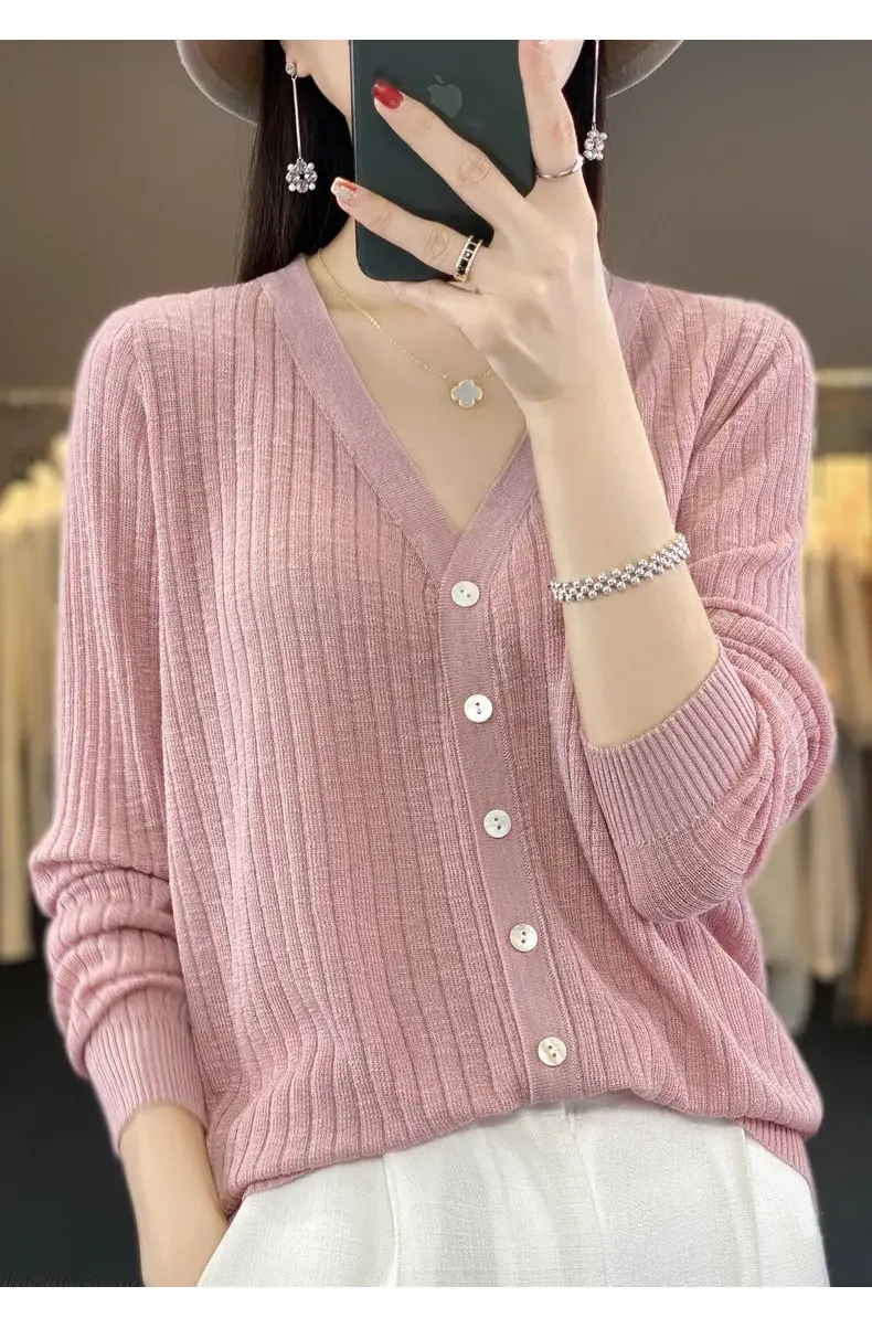 Summer Knitted V-Neck Sunscreen Cardigan — feature 13