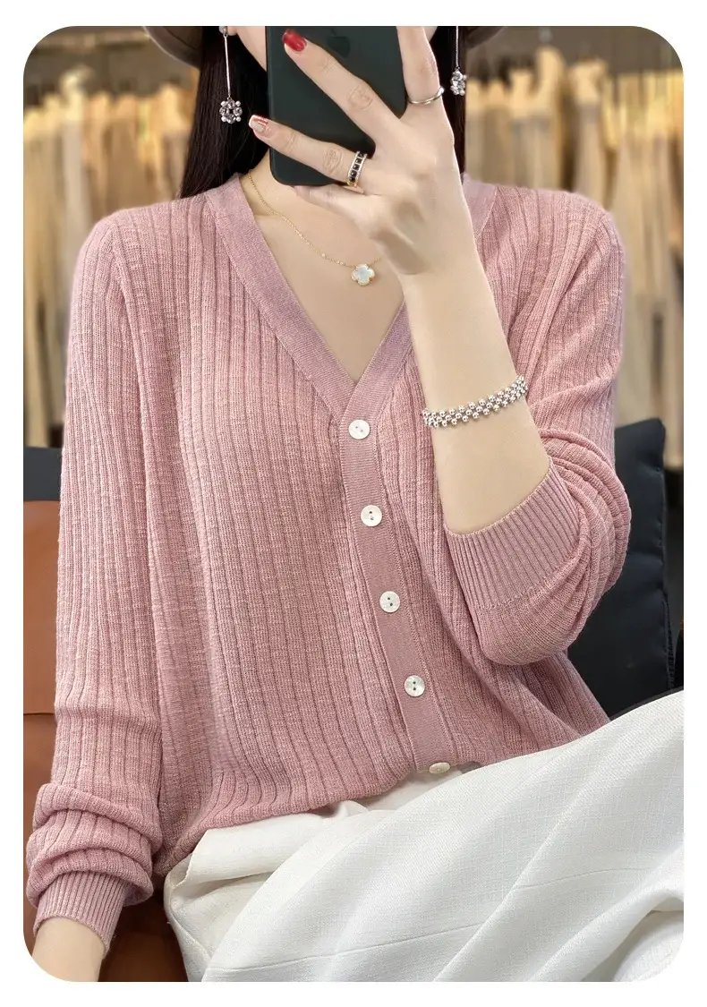 Summer Knitted V-Neck Sunscreen Cardigan — feature 14