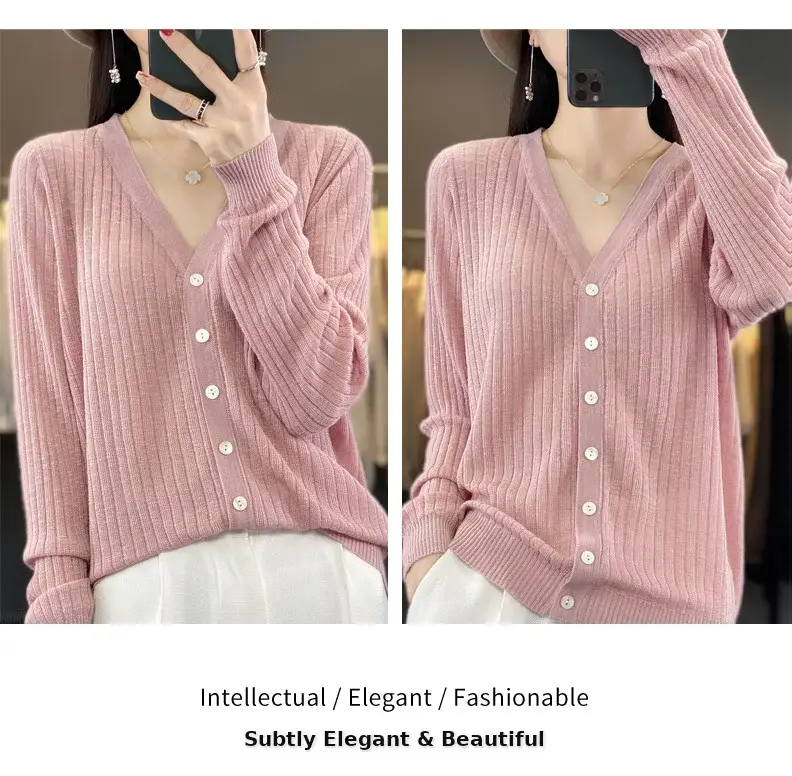 Summer Knitted V-Neck Sunscreen Cardigan — feature 15