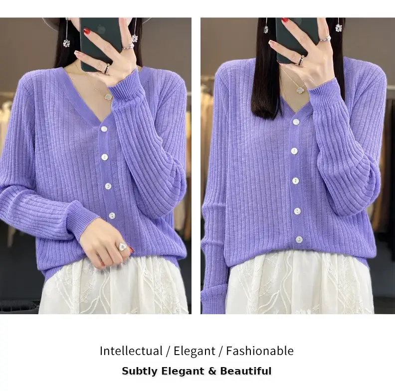 Summer Knitted V-Neck Sunscreen Cardigan — feature 21