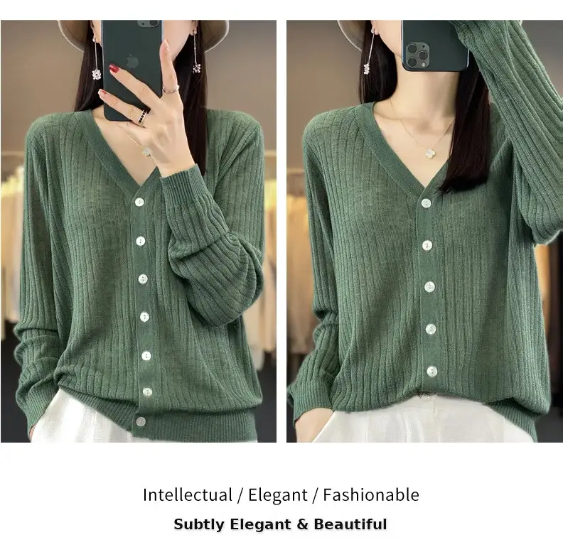 Summer Knitted V-Neck Sunscreen Cardigan — feature 24