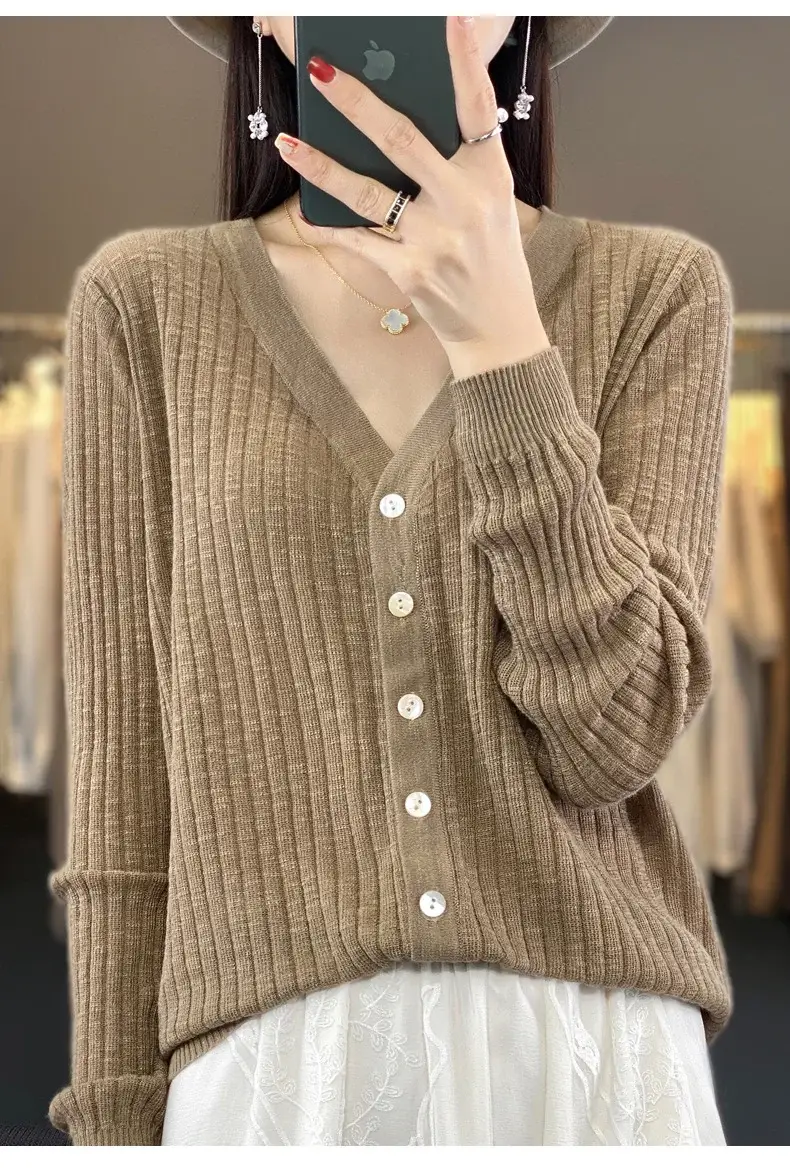 Summer Knitted V-Neck Sunscreen Cardigan — feature 25
