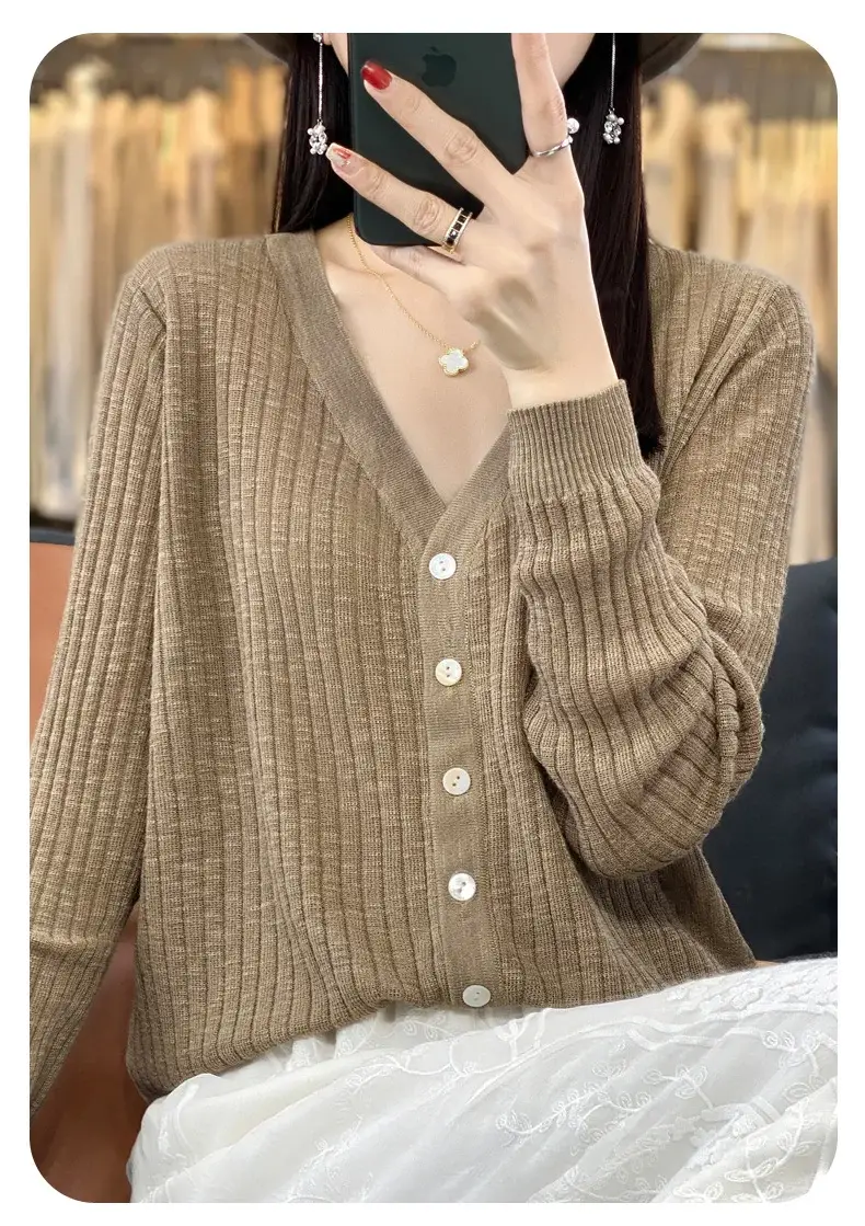Summer Knitted V-Neck Sunscreen Cardigan — feature 26