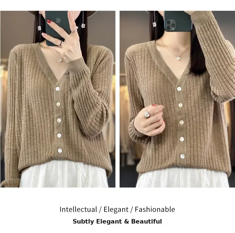 Summer Knitted V-Neck Sunscreen Cardigan — feature 27