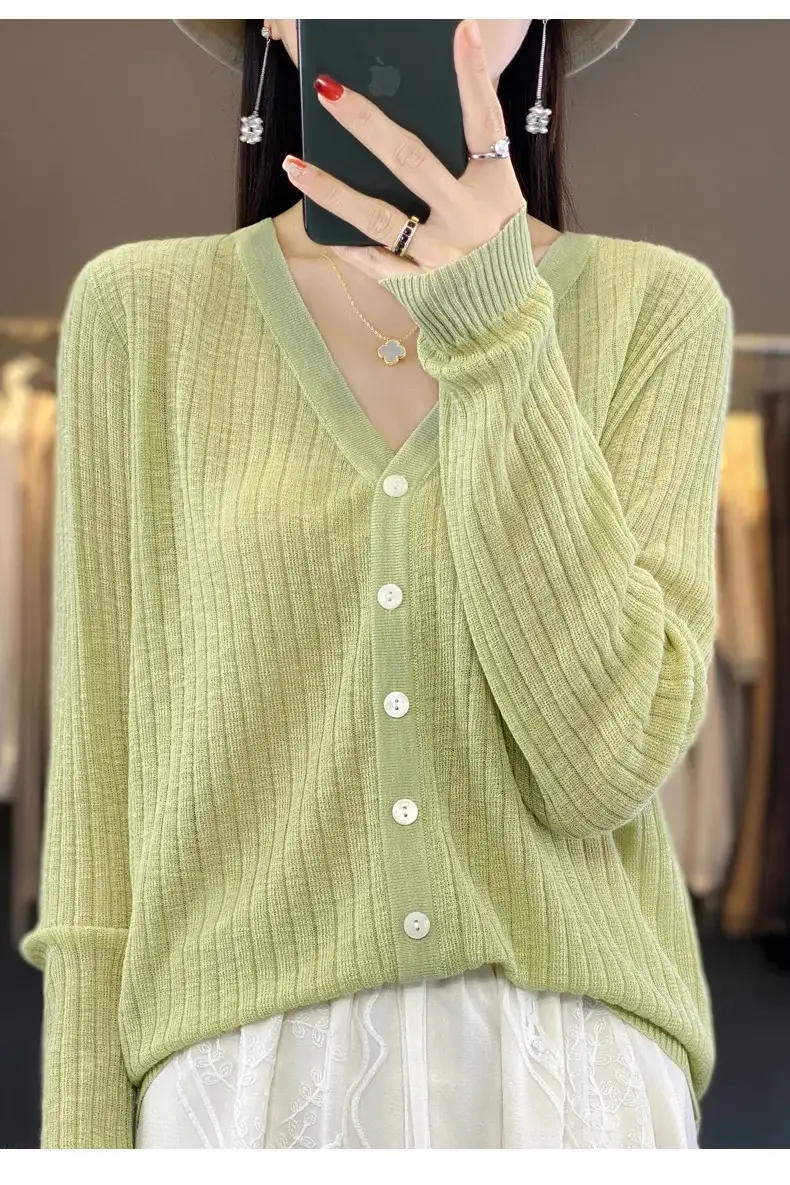 Summer Knitted V-Neck Sunscreen Cardigan — feature 28