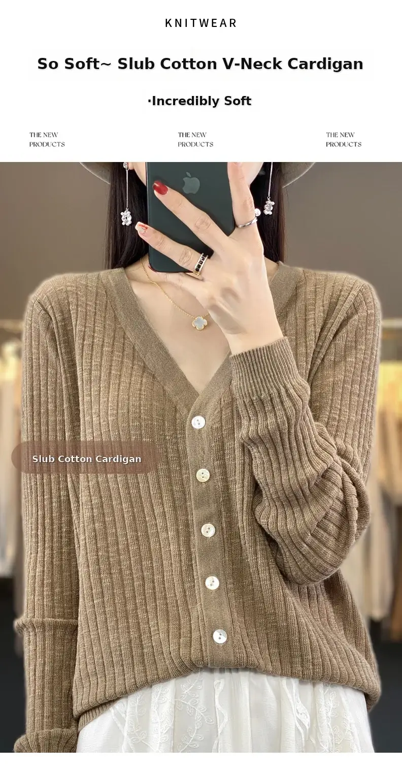 Summer Knitted V-Neck Sunscreen Cardigan — feature 3