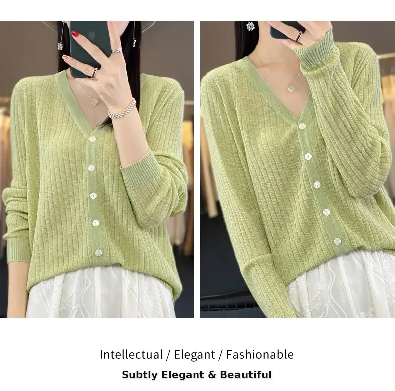 Summer Knitted V-Neck Sunscreen Cardigan — feature 30
