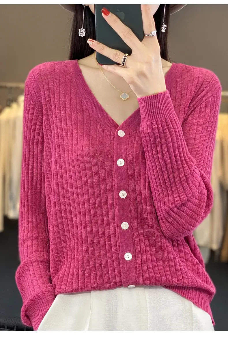 Summer Knitted V-Neck Sunscreen Cardigan — feature 31