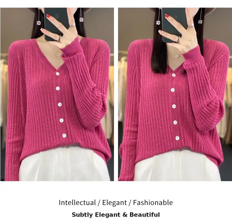 Summer Knitted V-Neck Sunscreen Cardigan — feature 33
