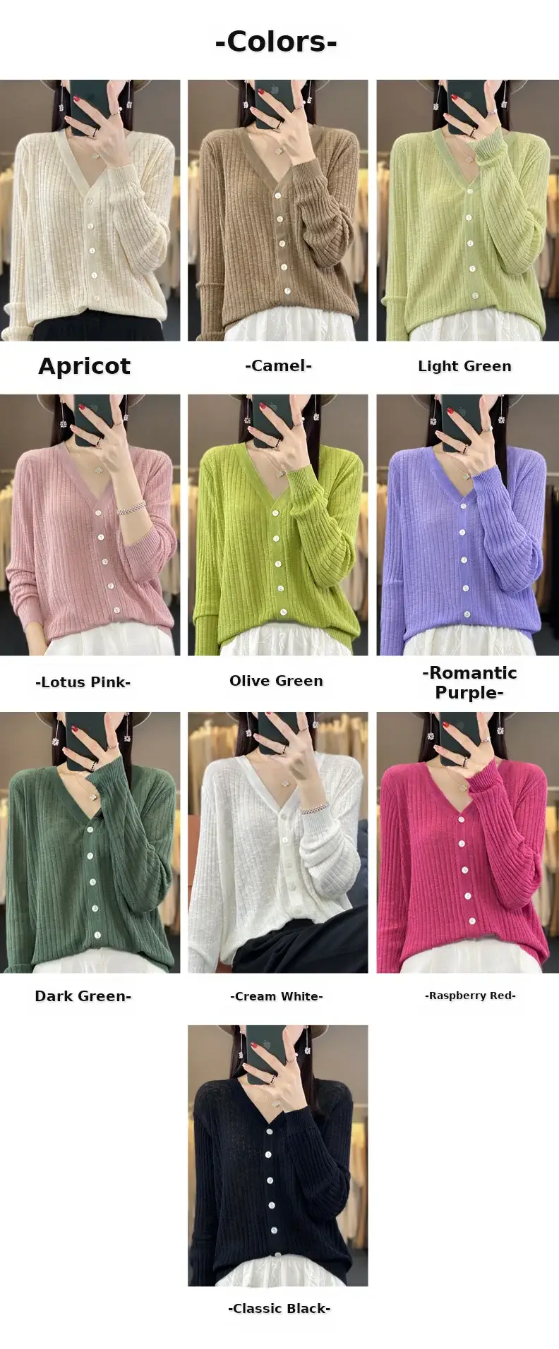 Summer Knitted V-Neck Sunscreen Cardigan — feature 8