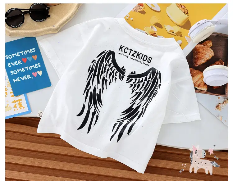 Boys Tie Dye Kids T-Shirt Black Wings 2025 — feature 17