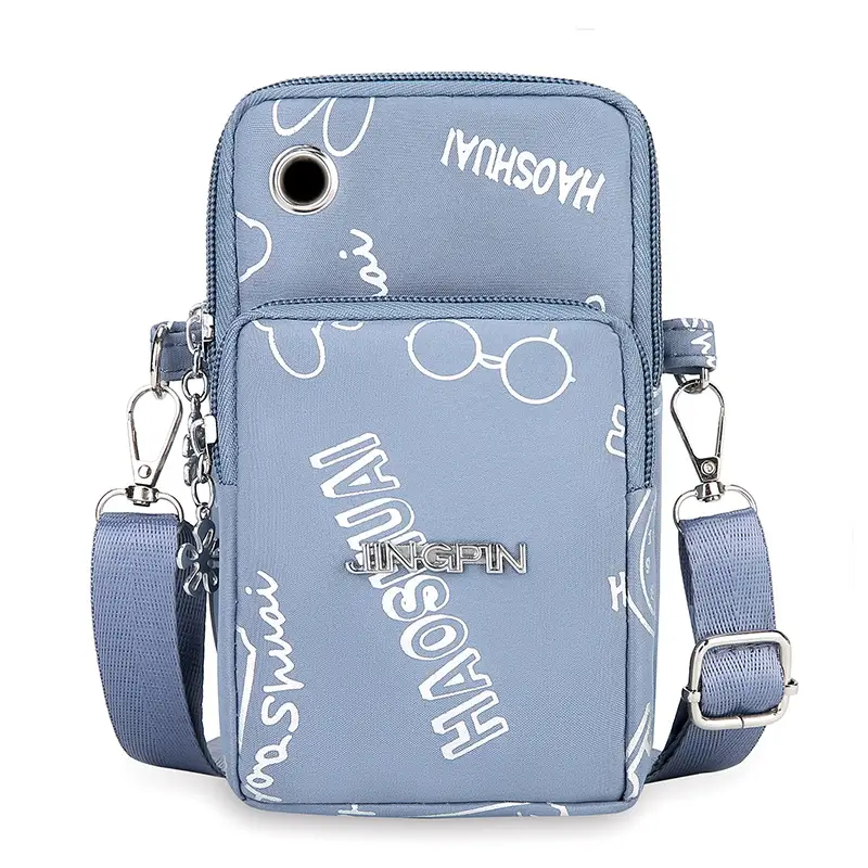 Pink Casual Shoulder Bag with Mobile Pocket - Image 3