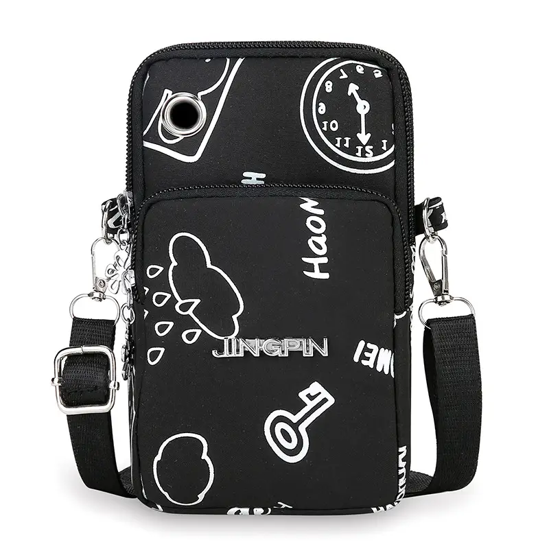 Pink Casual Shoulder Bag with Mobile Pocket - Image 4