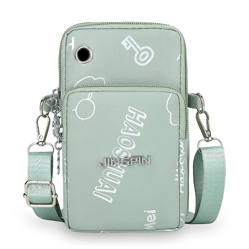 Pink Casual Shoulder Bag with Mobile Pocket - Image 5