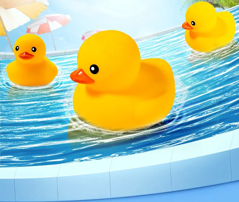 Bathing Toy Yellow Duck Children's Swimming Pool Play in Water Pinch Call Voice Boys and Girls Baby Baby Internet Celebrity Duck — feature 2