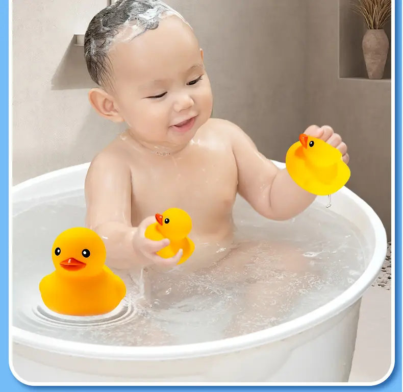 Bathing Toy Yellow Duck Children's Swimming Pool Play in Water Pinch Call Voice Boys and Girls Baby Baby Internet Celebrity Duck — feature 5