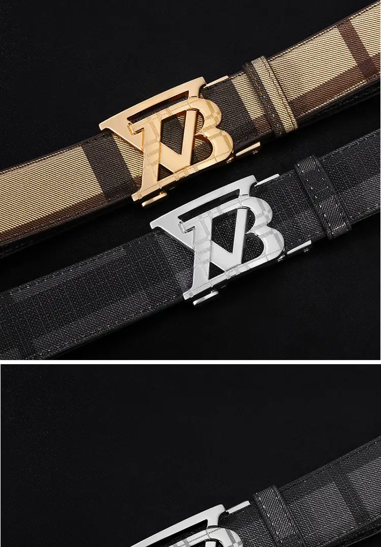 Men's Black Leather Belt with Automatic Buckle — feature 10
