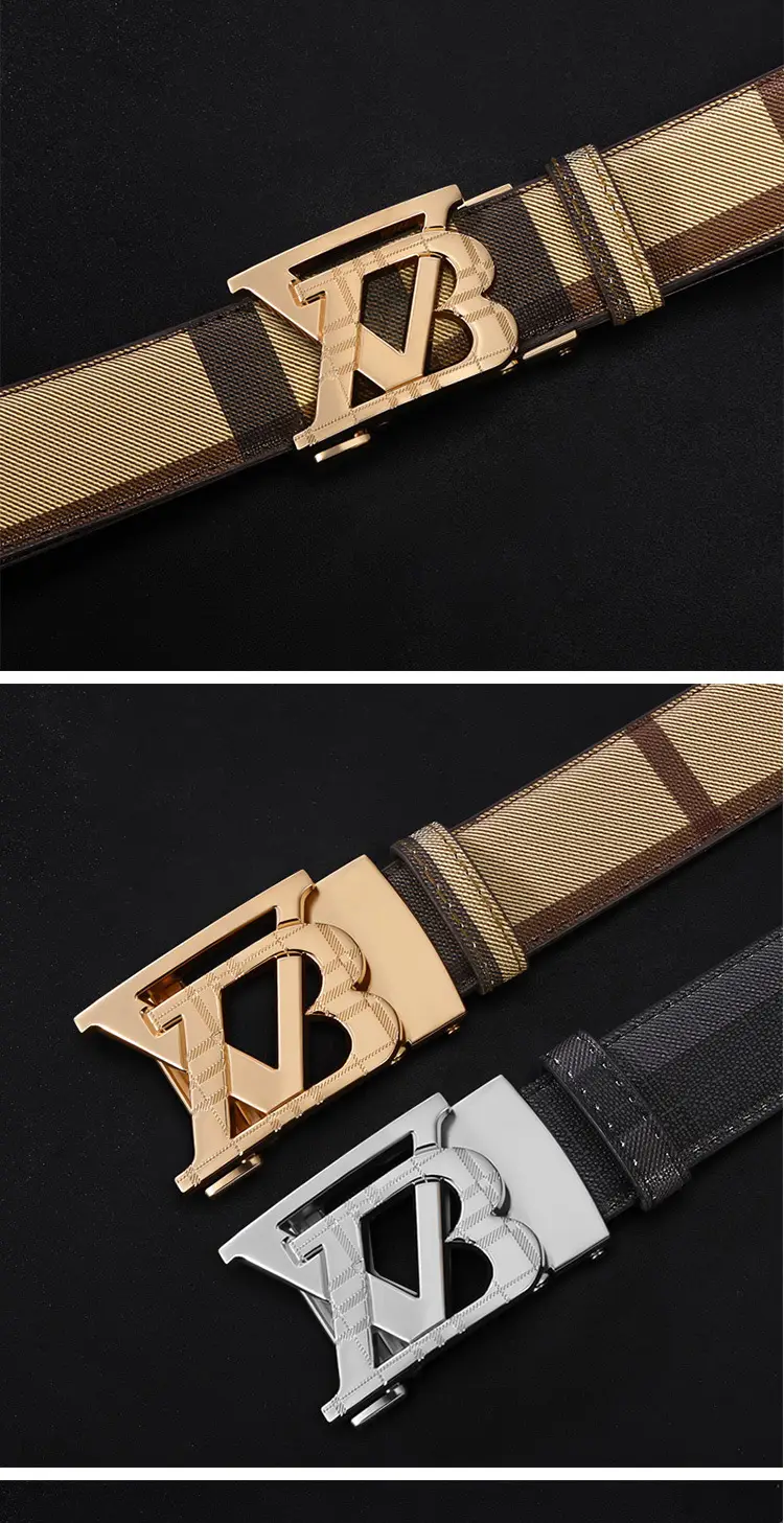 Men's Black Leather Belt with Automatic Buckle — feature 9