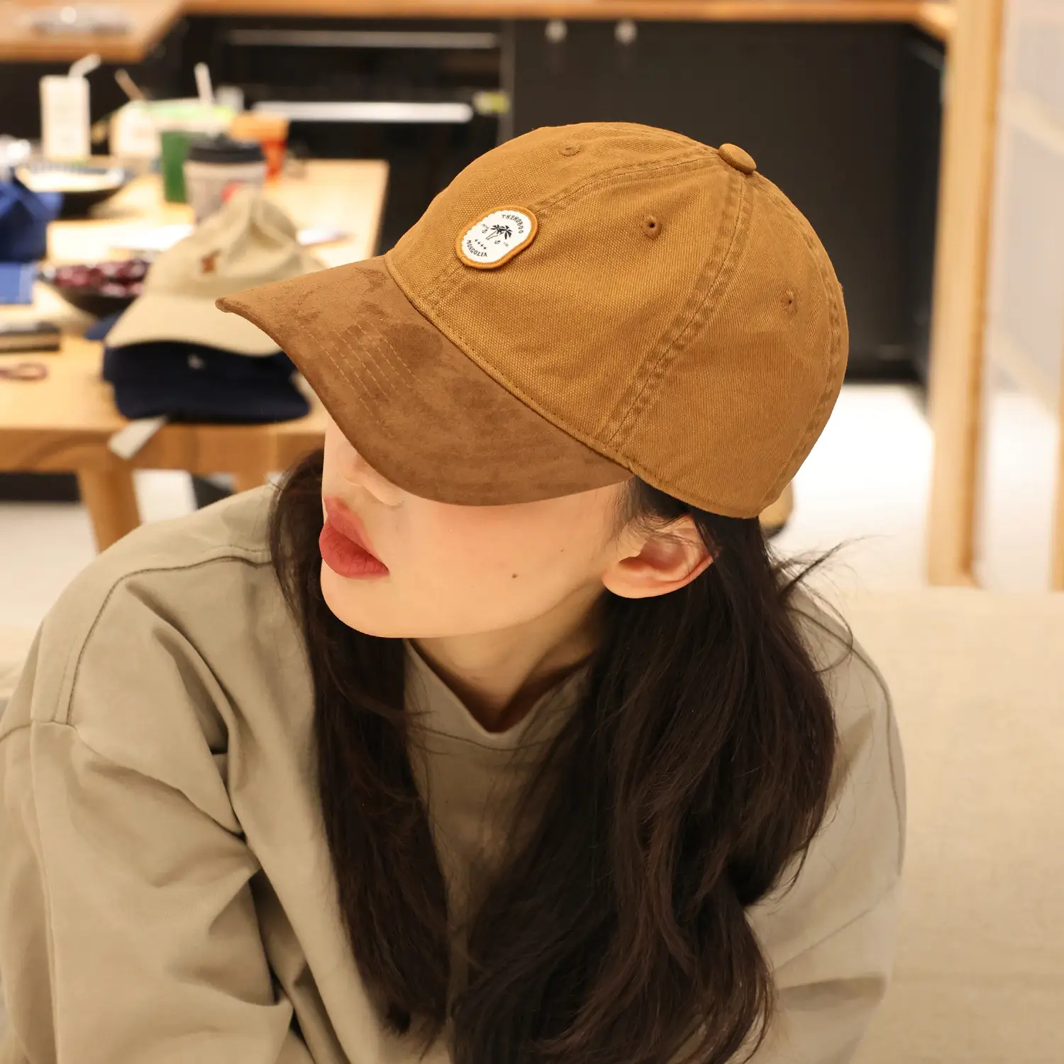 Women Sunscreen Baseball Cap Green Brown 2024 - Image 2