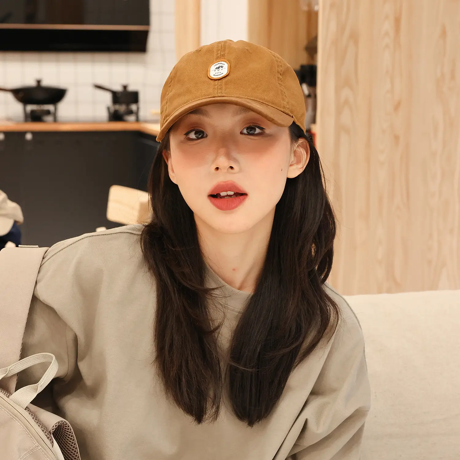 Women Sunscreen Baseball Cap Green Brown 2024 - Image 3