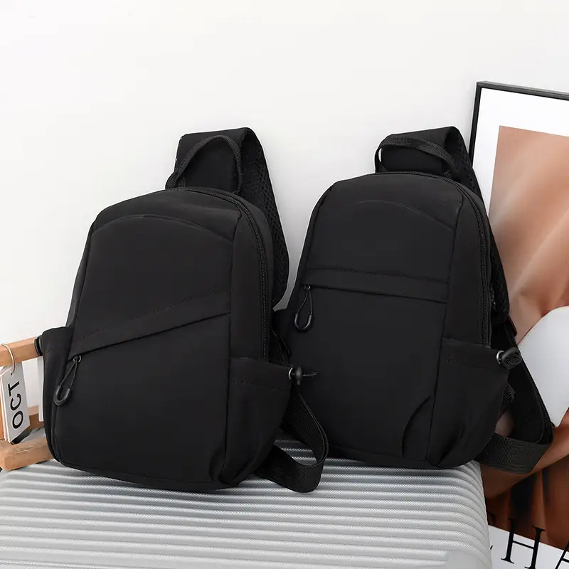 Men's Black Multi-Functional Shoulder Crossbody Bag - Image 5