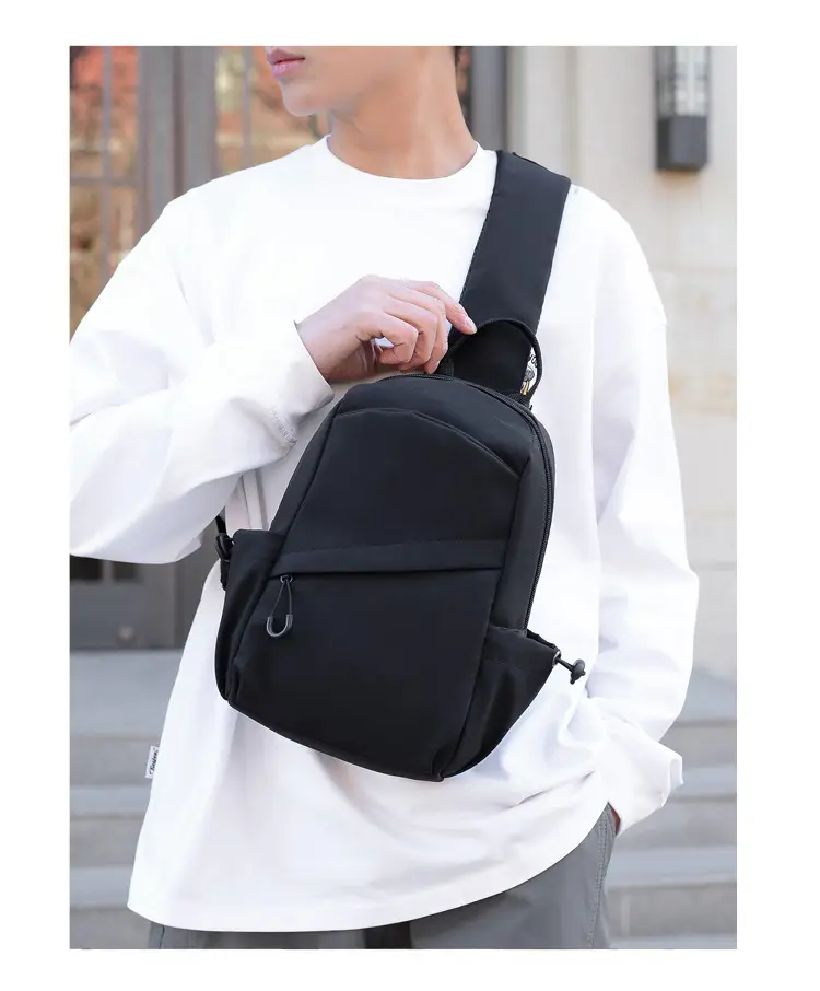 Men's Black Multi-Functional Shoulder Crossbody Bag — feature 12