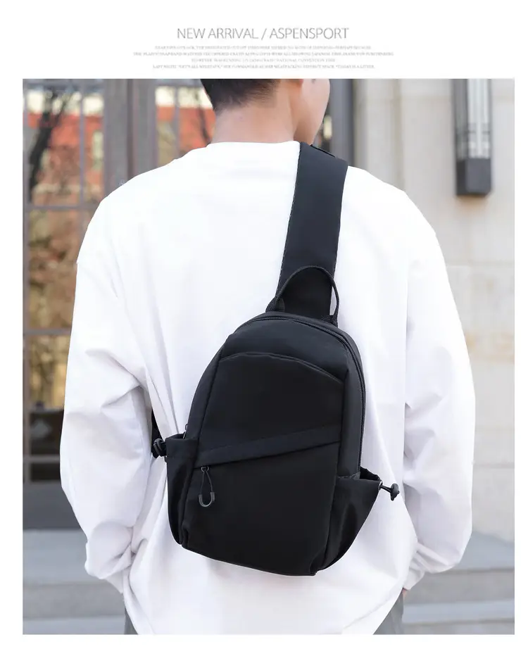 Men's Black Multi-Functional Shoulder Crossbody Bag — feature 13