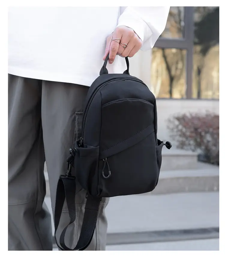 Men's Black Multi-Functional Shoulder Crossbody Bag — feature 16