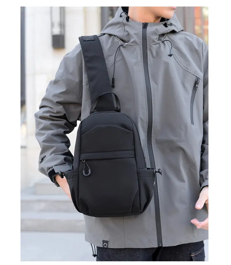 Men's Black Multi-Functional Shoulder Crossbody Bag — feature 23