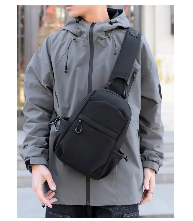 Men's Black Multi-Functional Shoulder Crossbody Bag — feature 25
