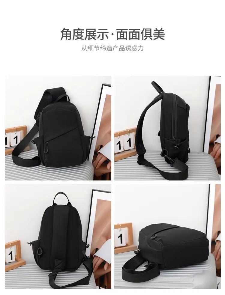 Men's Black Multi-Functional Shoulder Crossbody Bag — feature 5