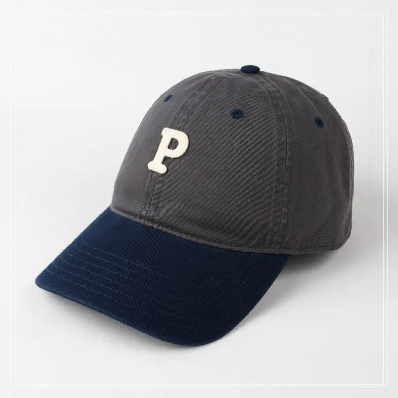 Vintage Blue Baseball Cap with Embroidered P Logo - Image 11