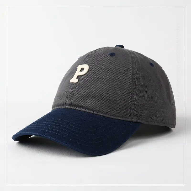 Vintage Blue Baseball Cap with Embroidered P Logo — feature 12