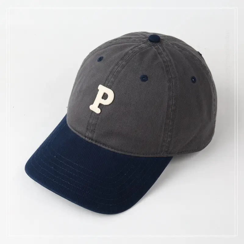Vintage Blue Baseball Cap with Embroidered P Logo — feature 13