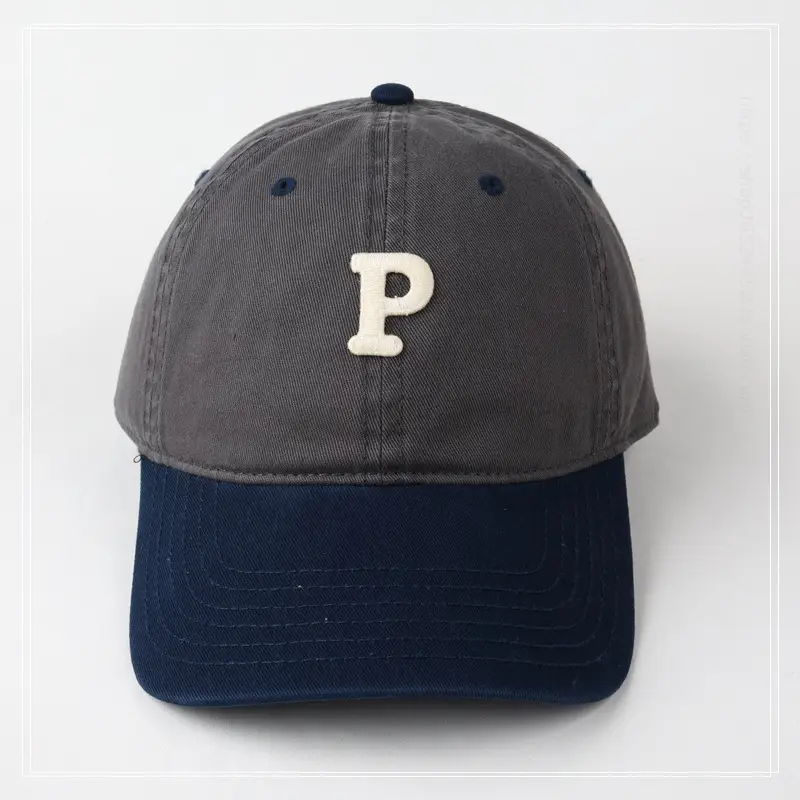 Vintage Blue Baseball Cap with Embroidered P Logo — feature 14