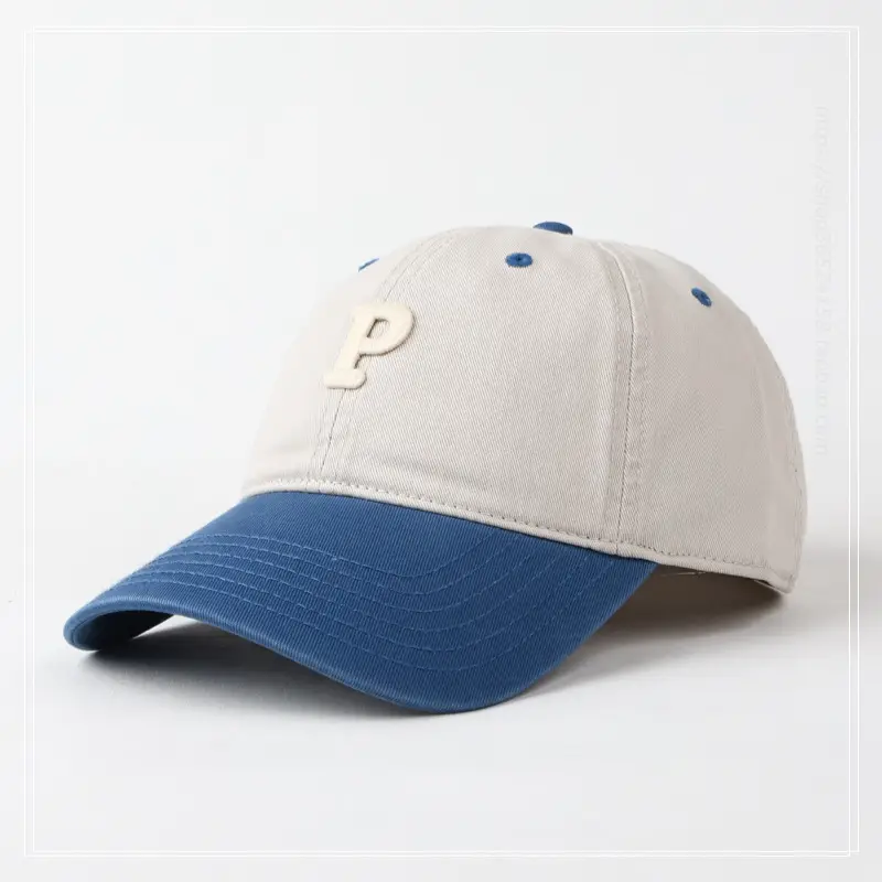 Vintage Blue Baseball Cap with Embroidered P Logo — feature 15
