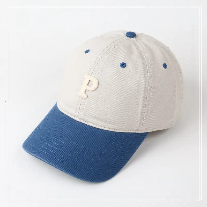 Vintage Blue Baseball Cap with Embroidered P Logo — feature 16