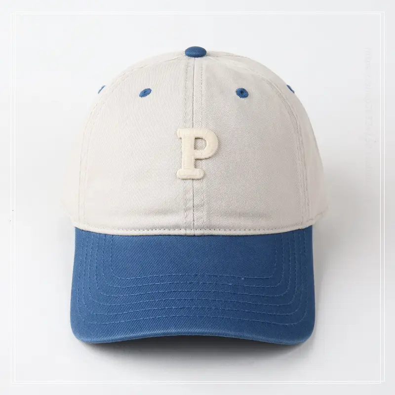 Vintage Blue Baseball Cap with Embroidered P Logo — feature 17