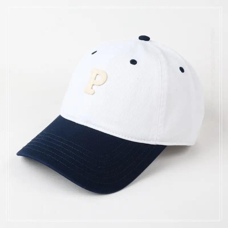 Vintage Blue Baseball Cap with Embroidered P Logo - Image 5