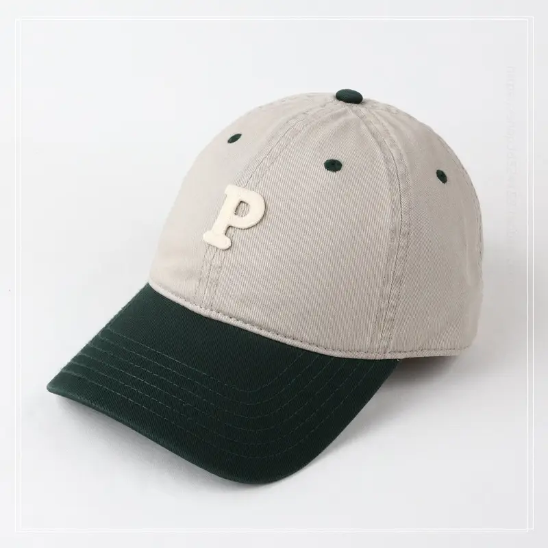 Vintage Blue Baseball Cap with Embroidered P Logo - Image 8
