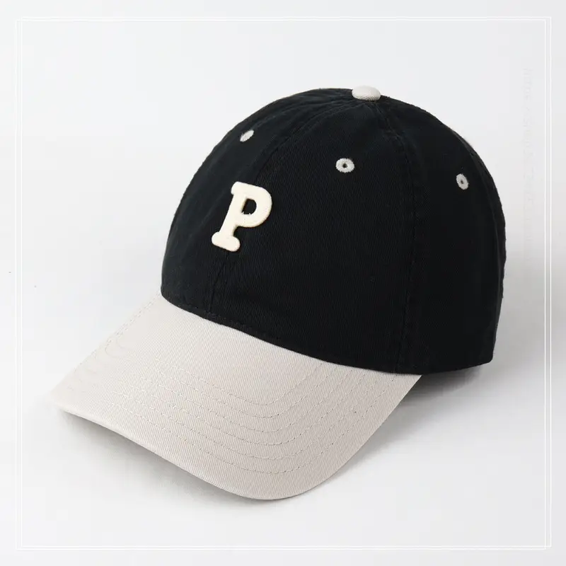Vintage Blue Baseball Cap with Embroidered P Logo - Image 9