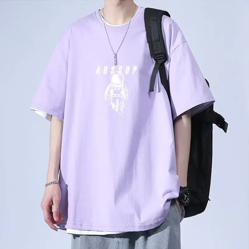 Men White Loose T-Shirt Summer Casual Brand - Image 10