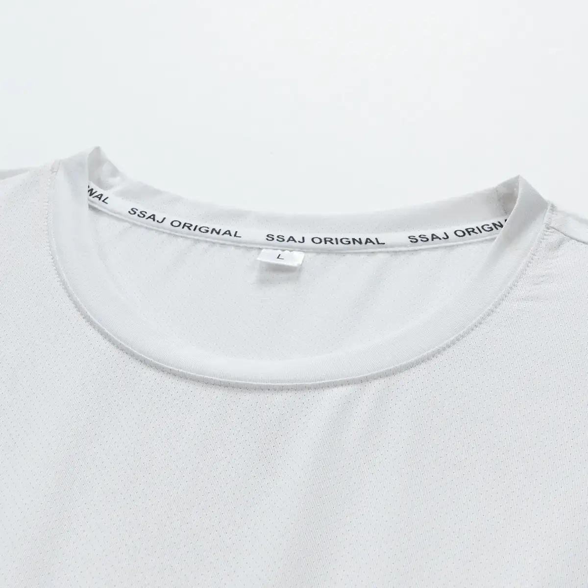 Men White Ice Silk T-Shirt Casual Summer Lightweight - Image 7