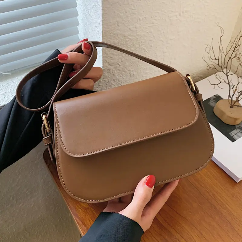 Vintage Niche Tofu Bag Small Women's All-Match Explosions Brown - Image 7