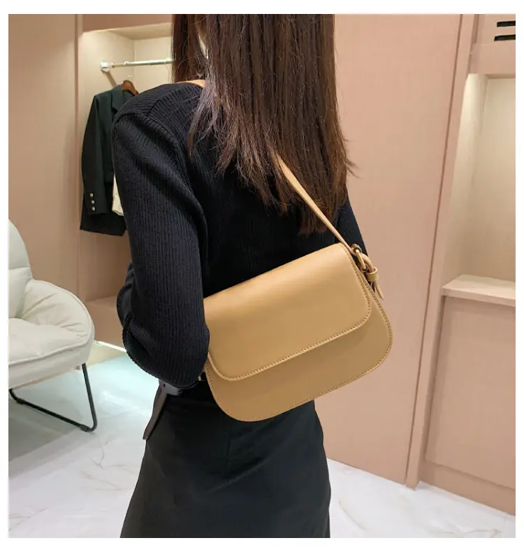 Vintage Niche Tofu Bag Small Women's All-Match Explosions Brown — feature 16